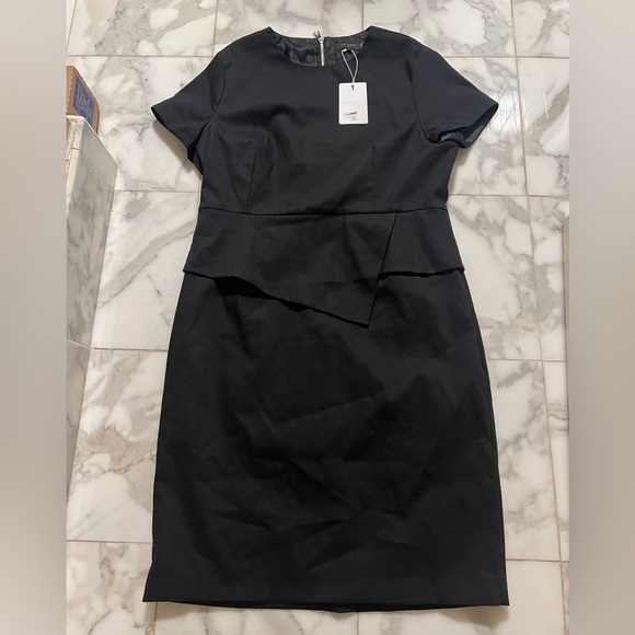 NEW Ted Baker Elynah Asymmetric Peplum Dress $295 Sz 12 - Picture 10 of 14